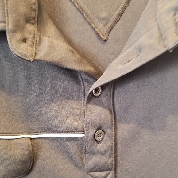 AUR Mens Black Polo or Rugby Shirt Long Sleeve Short Sleeve Collar Shirt Size XL - Picture 7 of 10